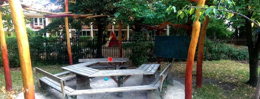 Grünes Klassenzimmer im Freien